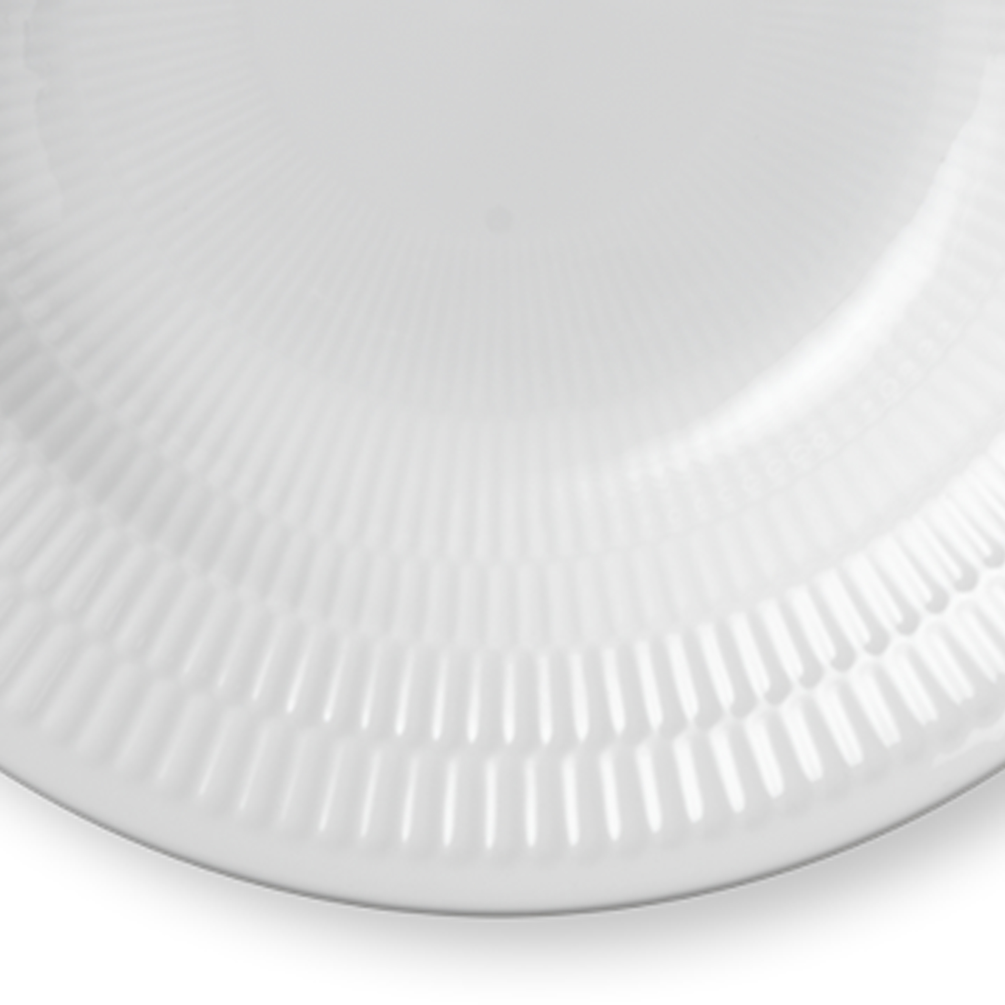 Zoom billed af Hvid Riflet Dyb tallerken 21 cm